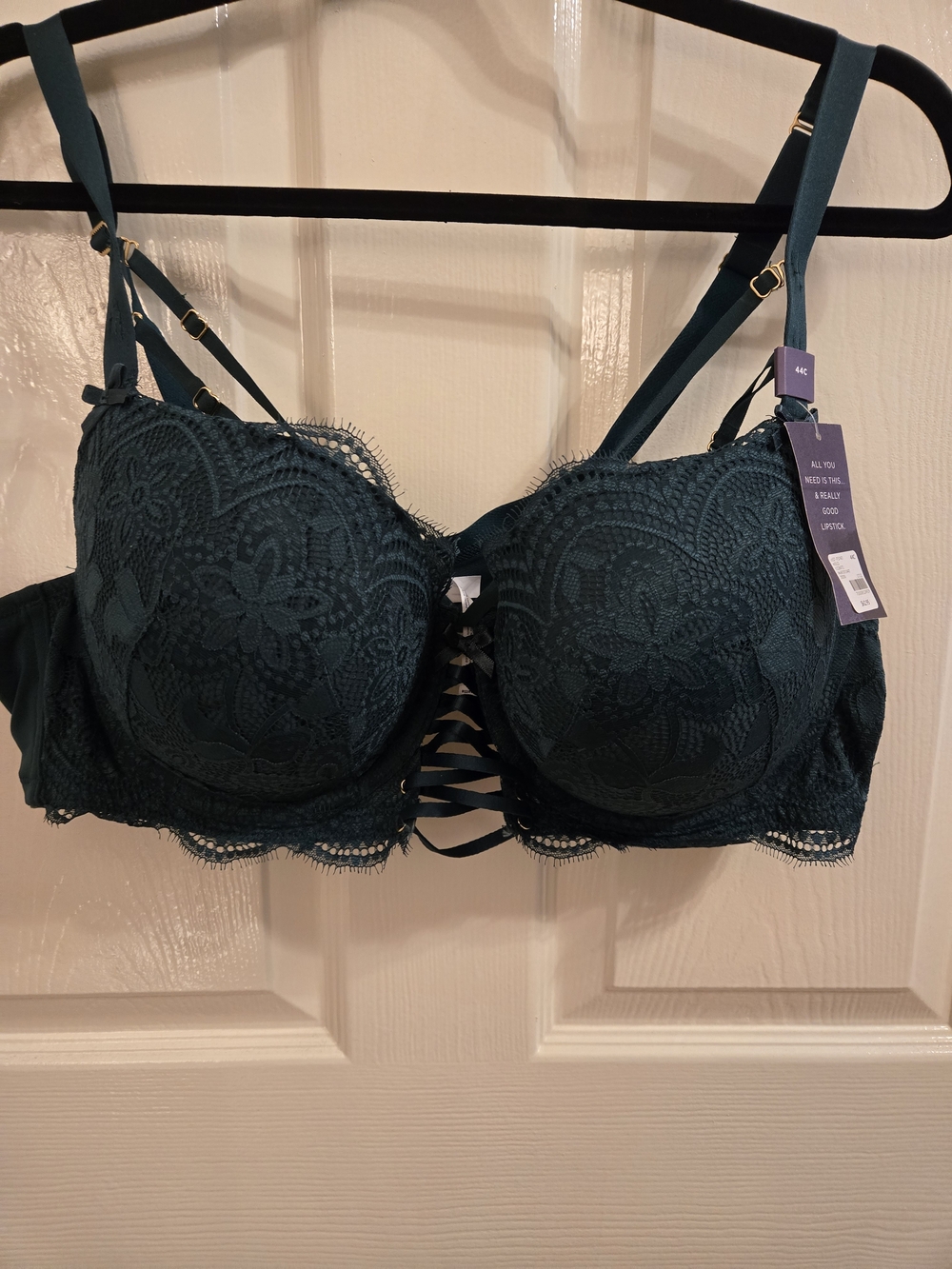 Lane Bryant Cacique Teal Lace Corset Bra